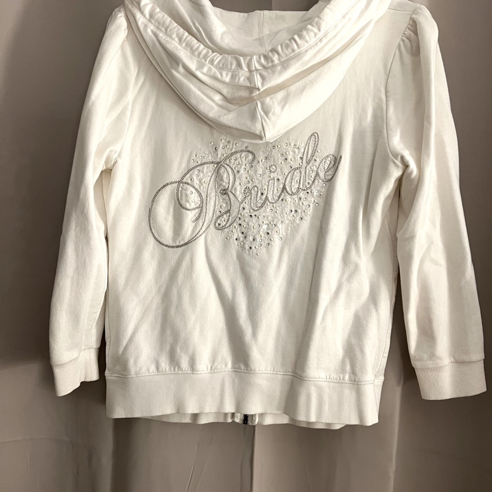 White Victoria's Secret bride hoodie - Size Medium